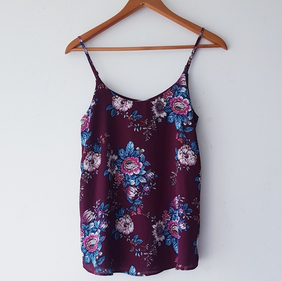 PINK REPUBLIC Plum Floral Cami Tank Top - Picture 9 of 9